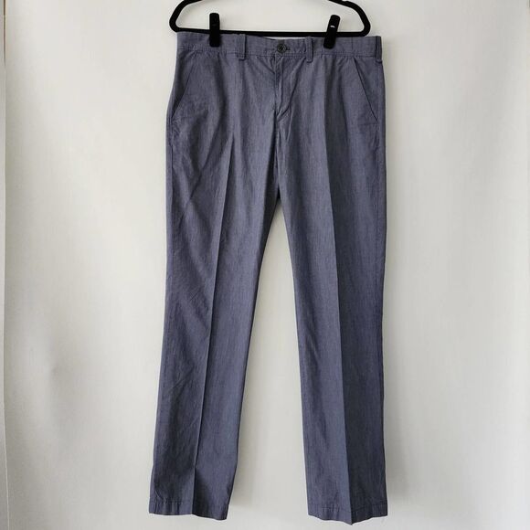 Express Slim Fit Blue Pants flat front mens size‎ 34x32 - Picture 1 of 5